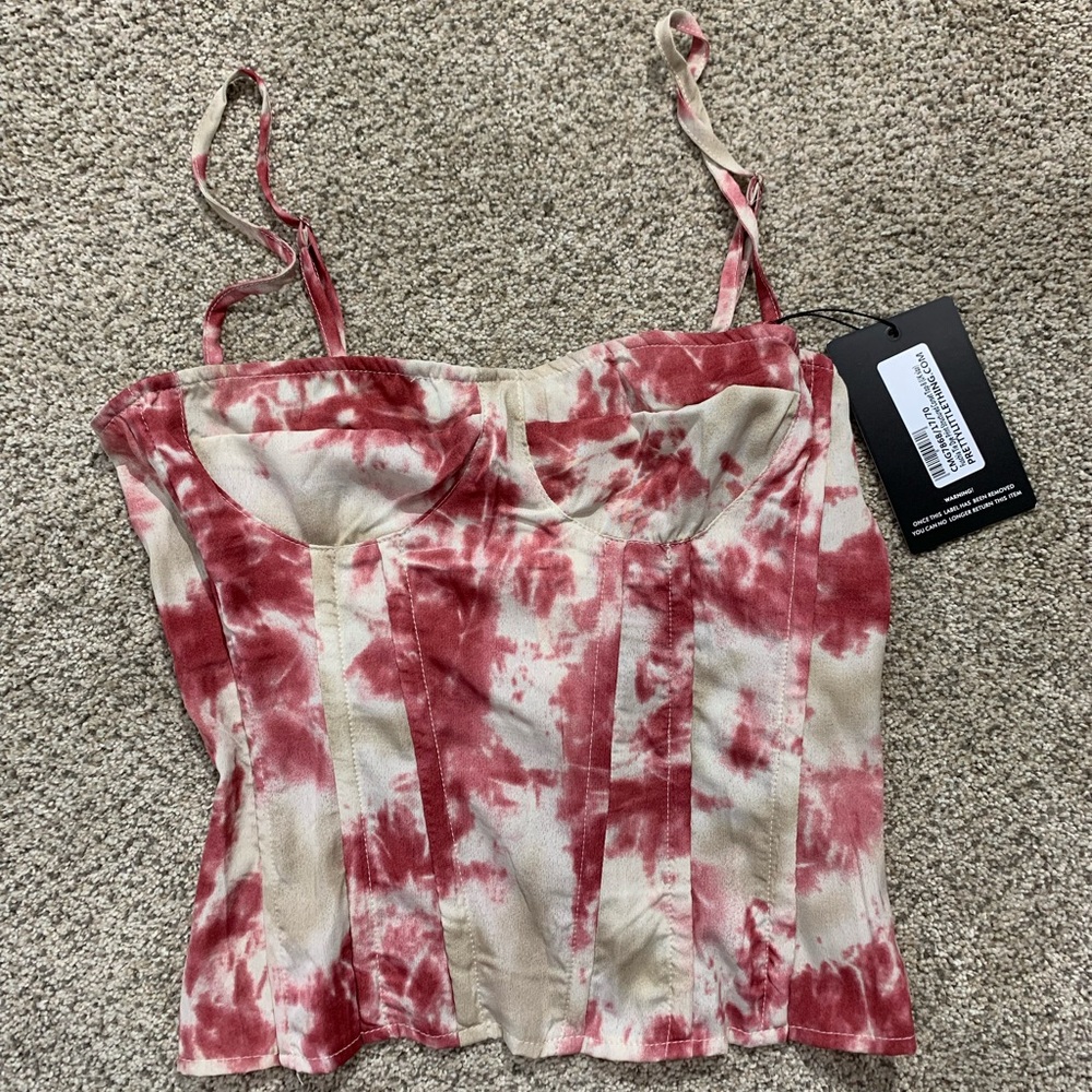 COPY - New Pretty Little Thing Tie Dye Print Structured Corset